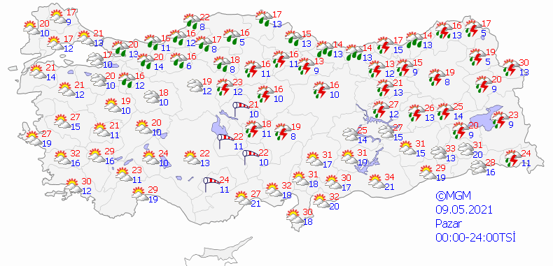 Meteoroloji'den son hava durumu raporu: Doğuda sağanak, batıda poyraz etkili olacak