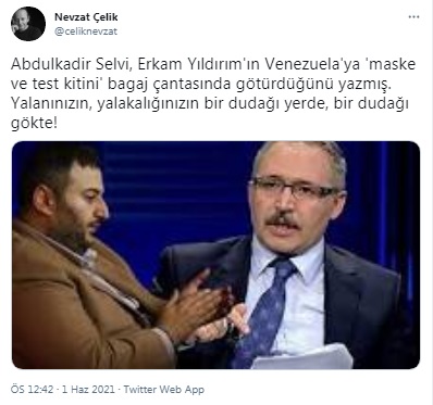 Selvi'nin Erkam Yıldırım 'kulis'ine gelen tepkiler: Yandaş ne iş yapar?