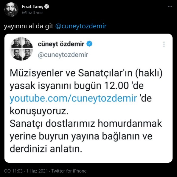 Cüneyt Özdemir'in 'homurdanmayın' paylaşımına sanatçılardan tepki: 'Yayınını da al git'