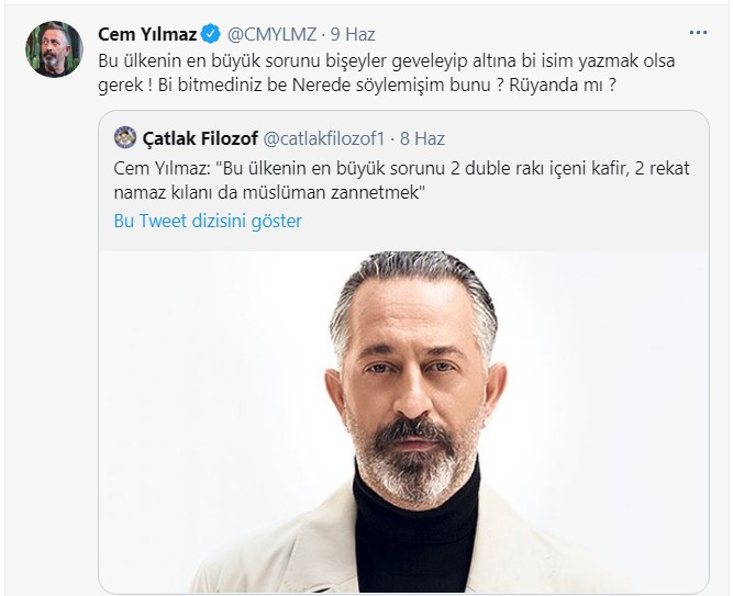 Cem Yılmaz'dan sosyal medya isyanı: Bir bitmediniz be