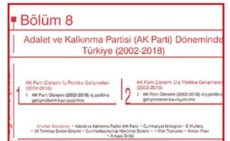 AKP dönemi inkılap tarihine eklendi! "Adalet ve Kalkınma Partisi döneminde Türkiye"