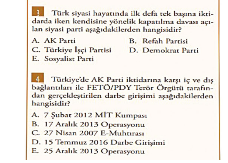 AKP dönemi inkılap tarihine eklendi! "Adalet ve Kalkınma Partisi döneminde Türkiye"