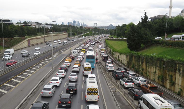 15 Temmuz Şehitler Köprüsü'nde trafik yoğunluğu (14.06.2021)