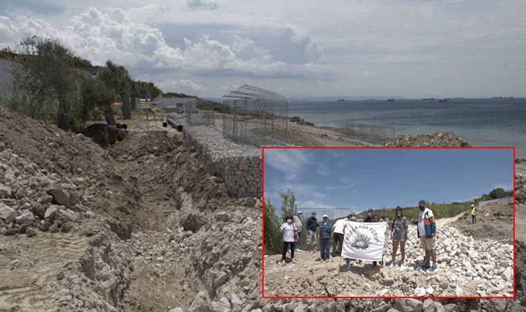 Bozcaada'da doğa tahribatına tepki