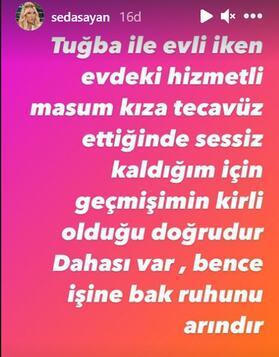 Seda Sayan'dan Mehmet Ali Erbil'in özrü sonrası yeni açıklama: Tecavüz değil, aldatma!