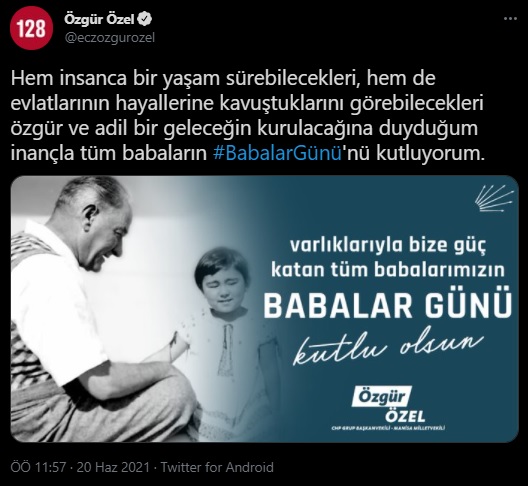 Siyasilerden 'Babalar Günü' paylaşımları