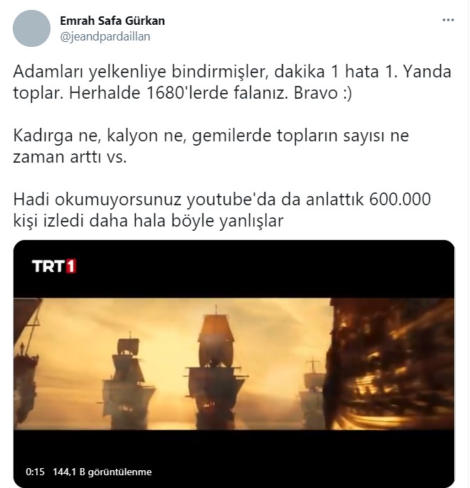 TRT'nin yeni dizisinde hatalı fragman: " Dakika 1 hata 1"