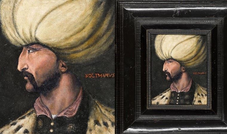 İBB'ye bağışlanan Kanuni Sultan Süleyman portresi Saraçhane'de