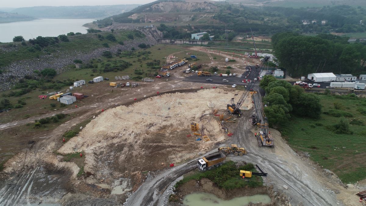 "Kanal İstanbul"un temel atma törenine 2 gün kala son durum havadan görüntülendi