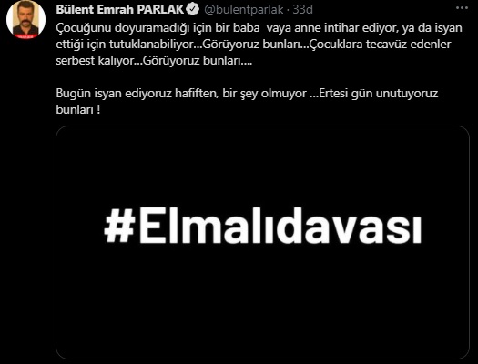 Ünlü isimlerden Elmalı davası tepkileri