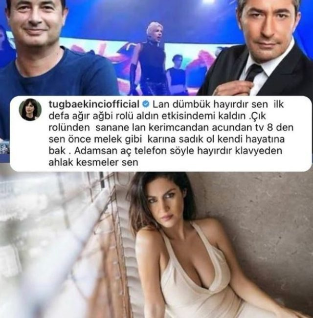 Tuğba Ekinci'den Erkan Petekkaya'ya: "Lan dümbük, hayırdır"