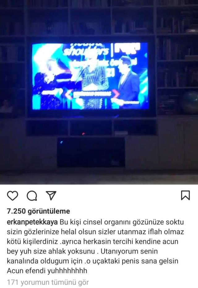 Tuğba Ekinci'den Erkan Petekkaya'ya: "Lan dümbük, hayırdır"