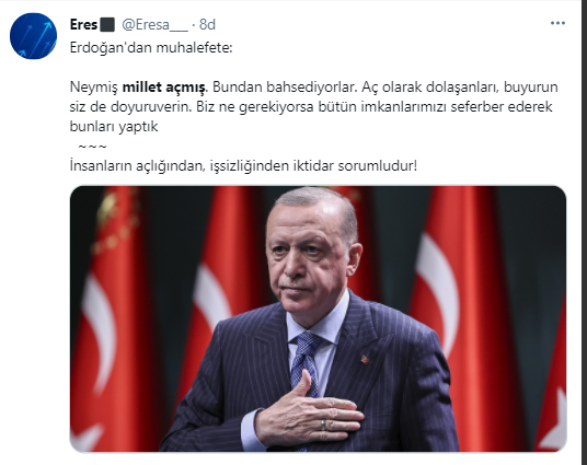 'Millet açmış' diyen Erdoğan'a sosyal medya tepki yağdı! İşte o paylaşımlar