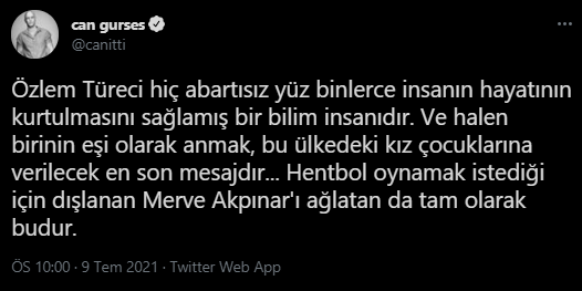 Bilim insanı Özlem Türeci'yi, 'Uğur Bey'in eşi' olarak niteleyen Erdoğan'a tepki yağdı