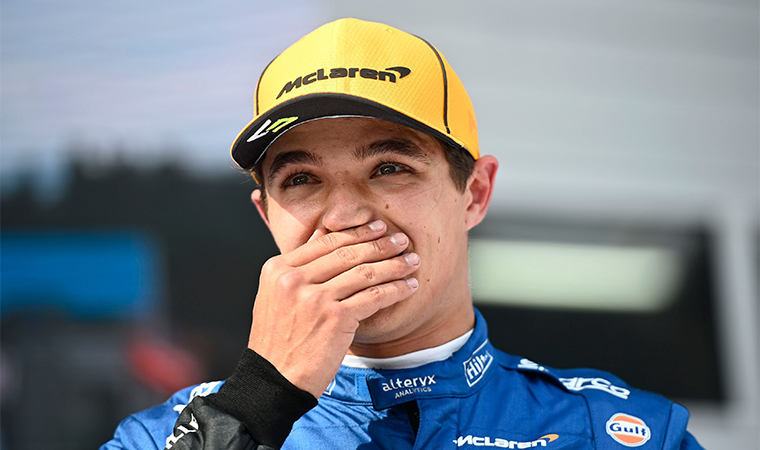 Formula 1 pilotu Lando Norris, EURO 2020 finalinde gasp edildi