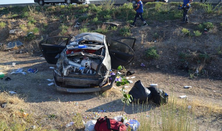 Bayram tatiline giderken kaza yaptılar