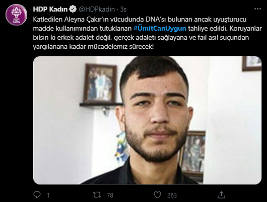 Aleyna Çakır'ın ölümünün baş şüphelisi Ümitcan Uygun'un tahliye edilmesine tepkiler çığ gibi büyüyor