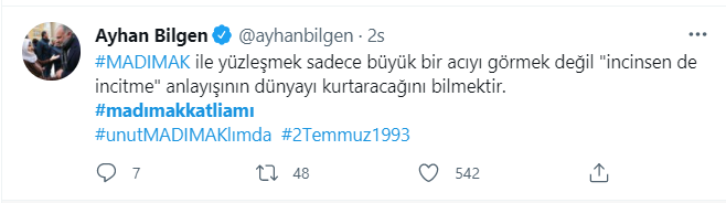 Madımak Katliamı’nın 28. yılı! Siyasetçi ve sanatçılar paylaştı: UnutMADIMAKlımda