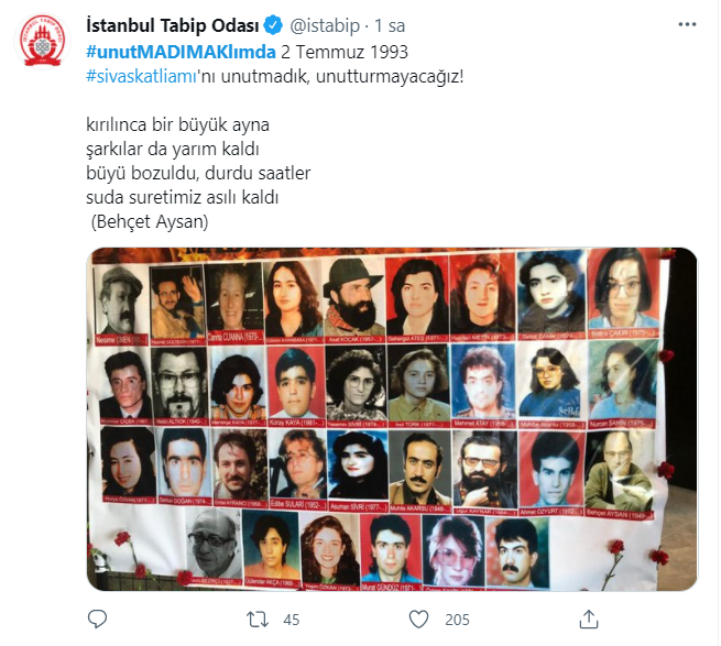 Madımak Katliamı’nın 28. yılı! Siyasetçi ve sanatçılar paylaştı: UnutMADIMAKlımda