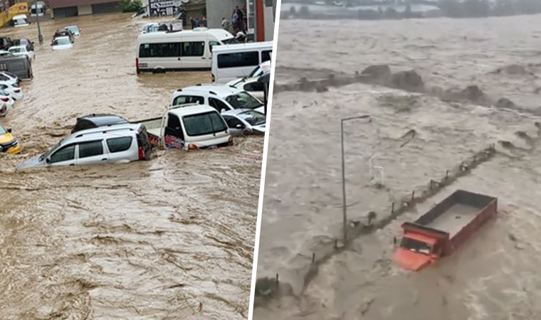 Artvin felaketi yaşıyor: Yoğun yağış sonrası Arhavi sular altında