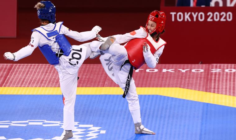 2020 Tokyo Olimpiyatları'nda milli tekvandocu Rukiye Yıldırım yarı finalde