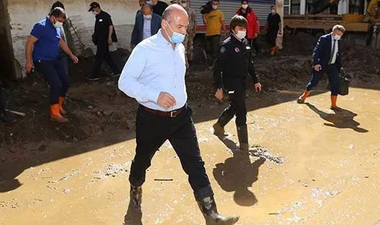 Sel felaketi sonrası Artvin'e giden Süleyman Soylu: Sigorta şirketlerine teşekkür ediyoruz