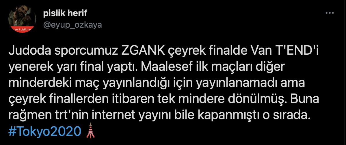 Milli judocu Mihale Zgank’ın maçı yayınlanmadı