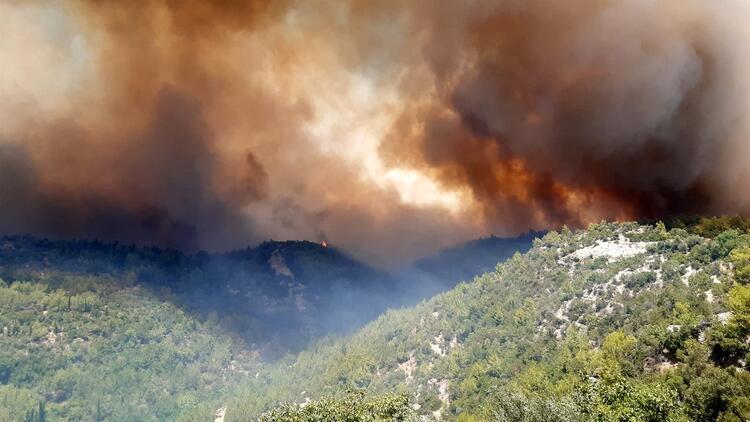 Antalya'dan korkunç görüntüler! Birçok noktada yangın var