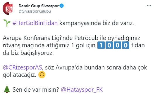 TFF ve kulüplerden fidan kampanyası