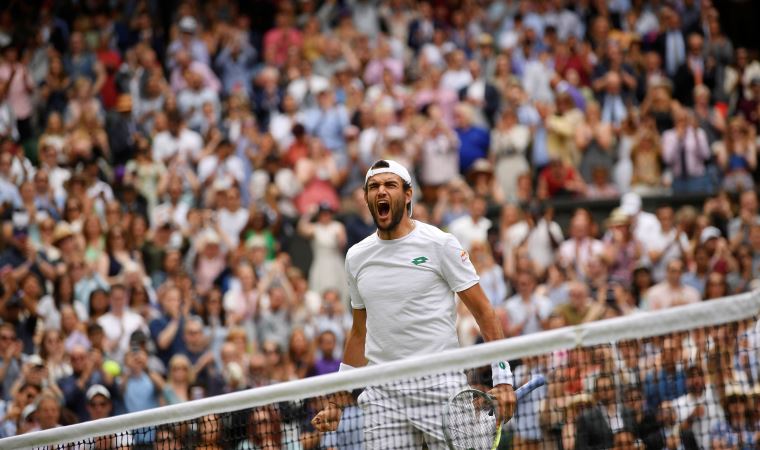 Wimbledon'da tek erkeklerde ilk finalist Matteo Berrettini