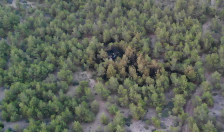 Çanakkale'de insansız helikopter düştü