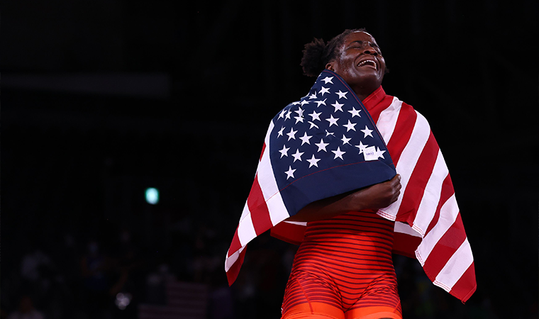 TOKYO 2020 | ABD'li Tamyra Mensah-Stock, altın madalya kazanarak tarihe geçti