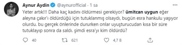 Ünlü isimlerden 'Ümitcan Uygun' tepkileri: 'Daha kaç kadını öldürmesi gerekiyor?'