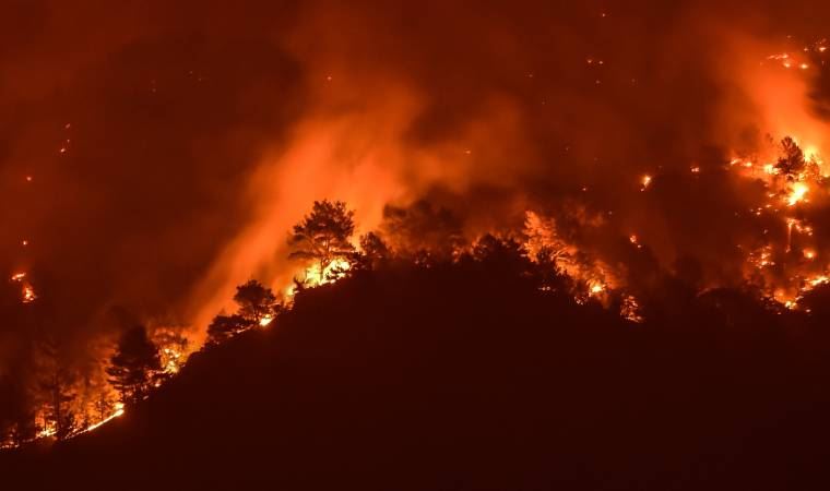 Köyceğiz’de gece saatlerinde alevler yeniden yükseldi