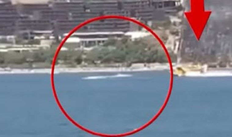 Yangına müdahalede su alan uçağı engelleyen jet-ski olayında yeni gelişme