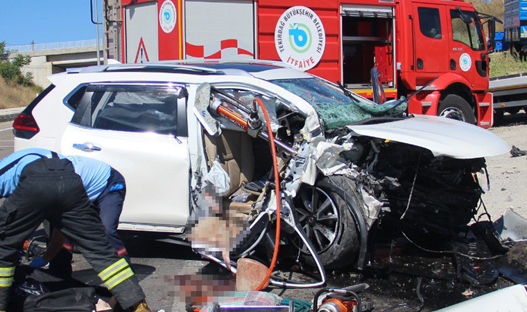 Tekirdağ’da feci kaza: 3 ölü, 1 ağır yaralı