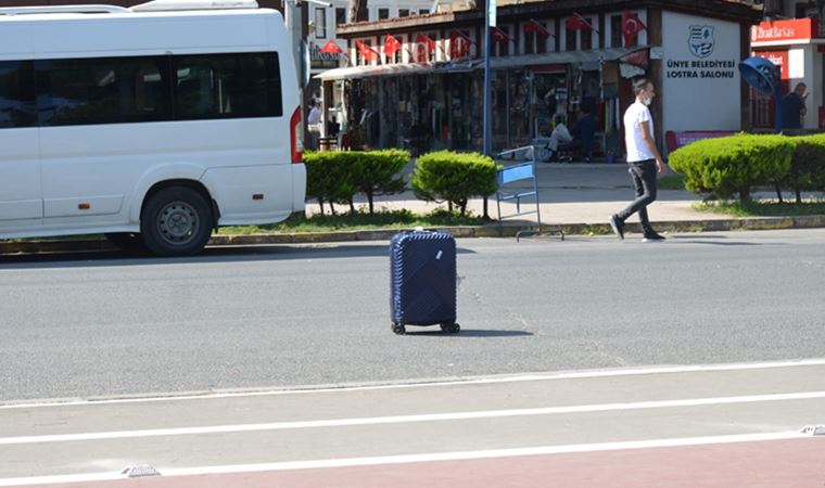 Ordu'da yol ortasında unutulan bavul, polisi harekete geçirdi