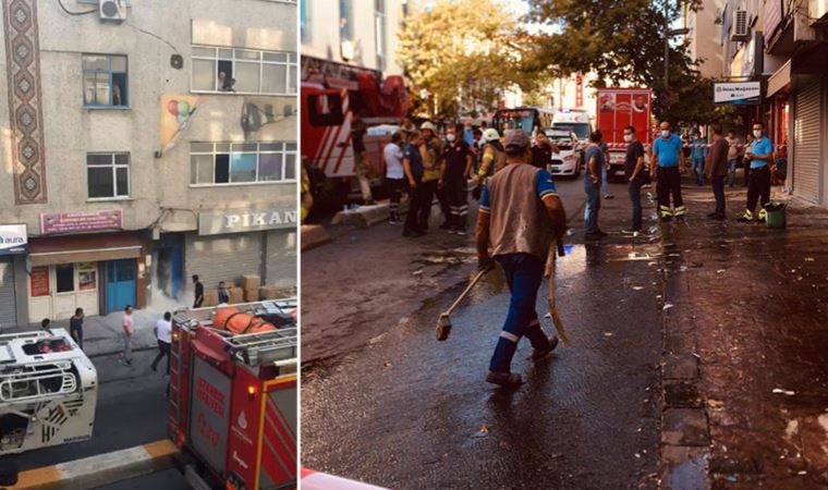 Beyoğlu'nda iş yerinde yangın: 9 kişi dumandan etkilendi