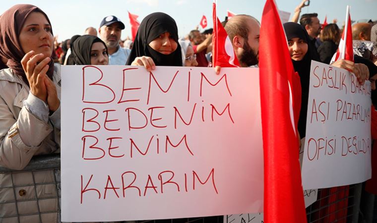 Aşı karşıtlarından bir miting de Ankara'da: Gece musiki yasak, aşı karşıtı miting serbest