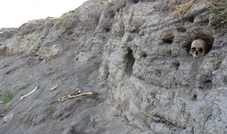 Değirmenler Höyüğü tahribata uğradı! Kafatasları ve kemikler çıkıyor