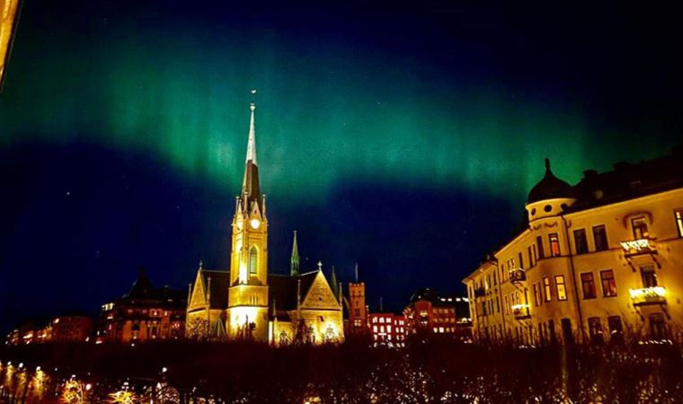 Stockholm'de Kuzey Işıkları gözlendi