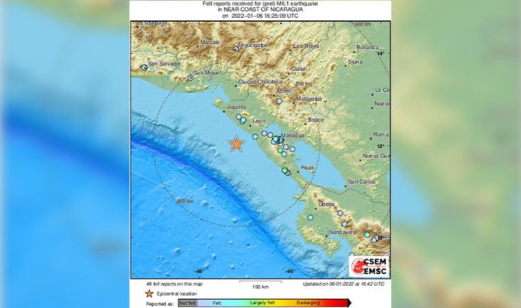 Son Dakika | Nikaragua’da büyük bir deprem meydana geldi