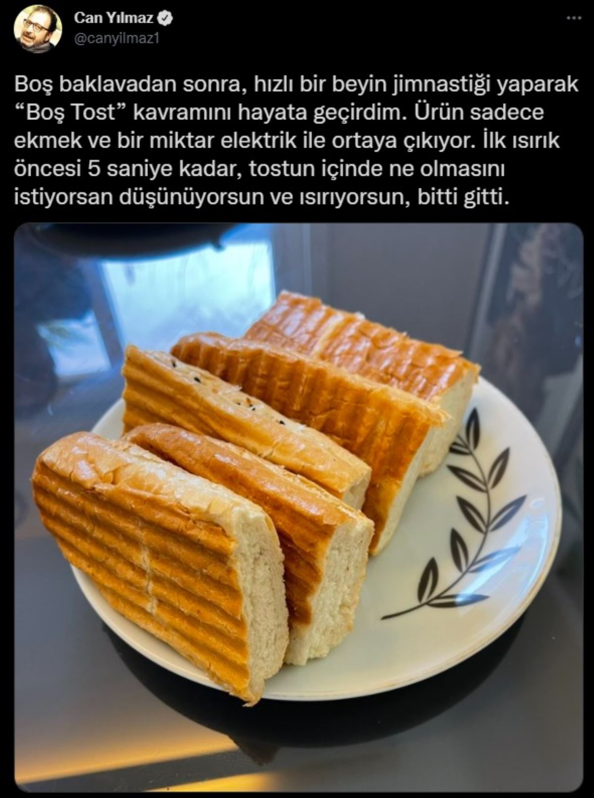 Boş baklavaya rakip! "Boş tost" - Resim : 1