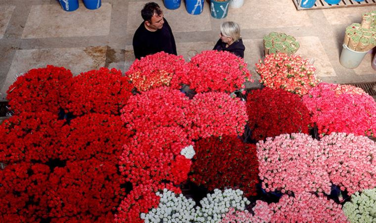 'Sevgililer Günü'  hareketliliği: 24 ülkeye 65 milyon dal çiçek gönderildi