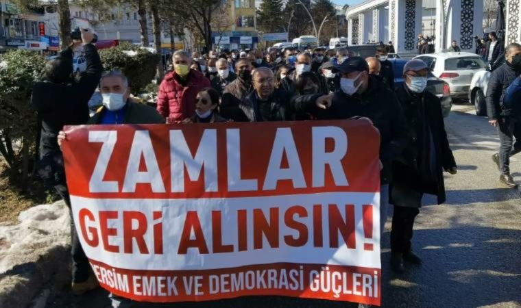 Tunceli’de elektrik zamları protesto edildi