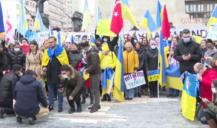 Kırım Tatarları ve Ukraynalılar buluştu: Ankara'da Rusya protesto edildi