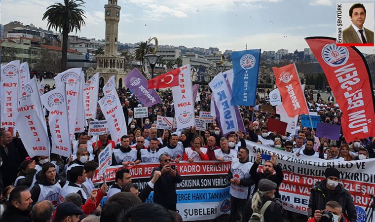 CHP’den İzmir’de memurlarla ortak miting