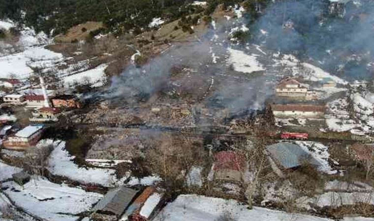 Kastamonu'da 7 ev ile 7 ahır yandı