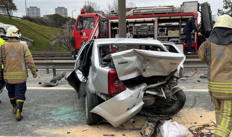 TEM Otoyolunda zincirleme trafik kazası: 3 kişi yaralandı (31 Mart 2022)