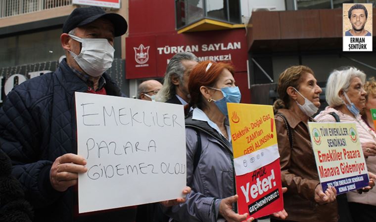 Emekli yurttaşlardan İzmir'de eylem: Saray'ın tuzu kuru